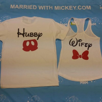 Hubby Wifey Mickey Mouse Pants Minnie Mouse Cute Bow