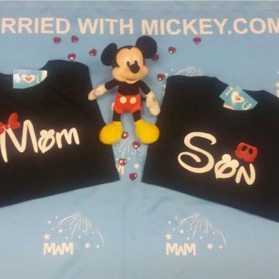 Mom Son Family Matching Shirts Disney Cinderella Castle