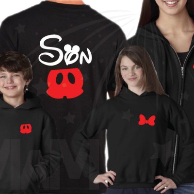 Disney Family Shirts, 3 and more shirts, enter as many as you want, Mom Dad Son Daughter Grandma Grandpa Little Sis Little Bro Minnie Mouse Cute Red Bow Mickey Mouse Cool Pants