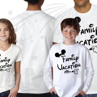 Family Set Of Shirts Choose Any Style, Family Vacation 2022 Mickey Mouse Glove Hand