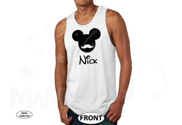 Disney Mickey Mouse Mustaches With Custom Name