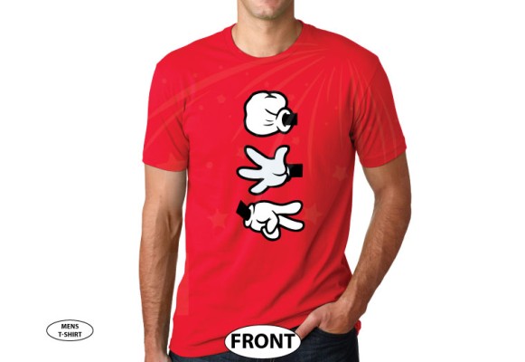 Rock Paper Scissors Disney Mickey Mouse Hands Cool T-Shirt