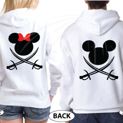 Disney Couple Mickey Minnie Mouse Pirate Awesome Shirts With Custom Names
