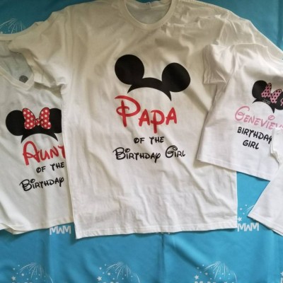Disney Family Shirts Birthday Girl (Boy) Shirt With Name And Age, Mom Dad Sister Of Birthday Girl (Boy)