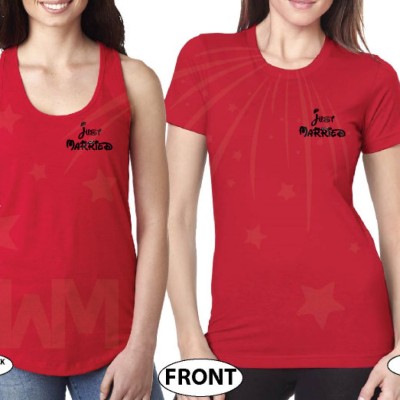 LGBT Lesbian Just Married Cute Couple for Mrs With Wedding Date On Shirts