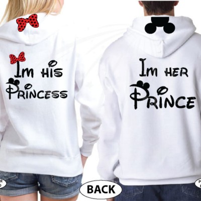 I'm His Princess I'm Her Prince Bow Ears On Hood