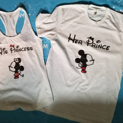Her Prince His Princess Mickey Minnie Mouse Kiss