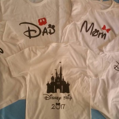 Family Matching Disney Shirts, Mom/Dad, Son/Daughter (get as many shirts as you need) Disney Cinderella Castle, Family Trip, Vacation, Weekend Custom Date