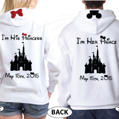 Addicted To Disney I'm Her Prince I'm His Princess Disney Castle Wedding Date Minnie Bow Mickey Head