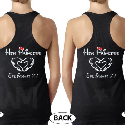 LGBT Lesbians She's Mine Her Princess With Mickey's Hands and Date