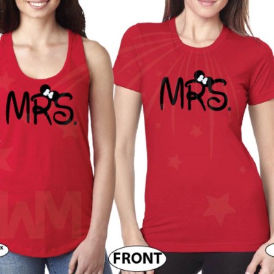 LGBT Lesbians Couple Very Cute Shirts For Mrs Just Married With Wedding Date