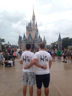 LGBT Gay His Matching Couple Shirts Mickey Mouse Cute Kissing