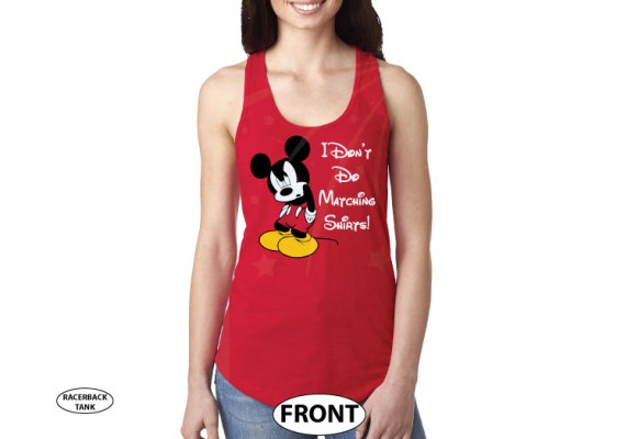 I Don't Do Matching Shirts Angry Mickey Mouse Funny Shirt
