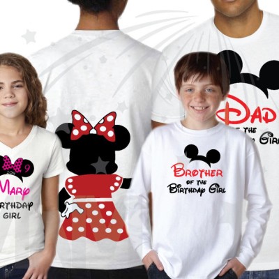 Disney Family Shirts Birthday Girl (Boy) Shirt, Mom Dad Sister Best Friend Of Birthday Girl (Boy)