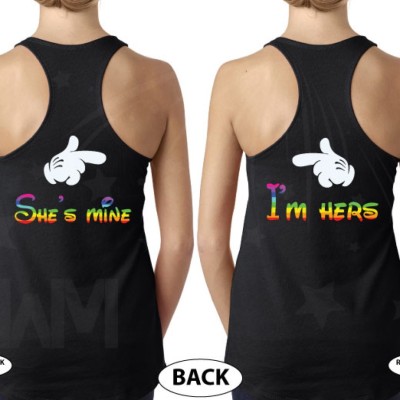 LGBT Lesbian She's Mine I'm Hers Kissing Minnies