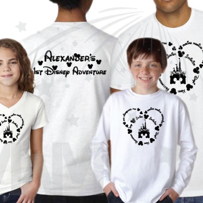 Disney Family Shirts, Mickey Head Outline With Your Names