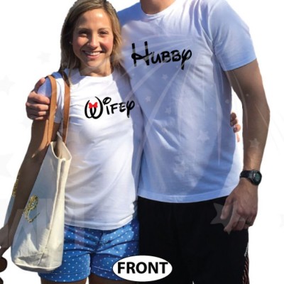 Wifey Hubby Mr and Mrs Matching Shirts