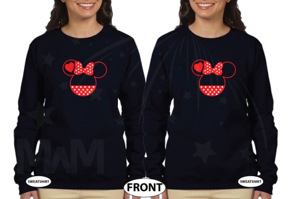 LGBT Lesbian Minnie Mouse Heads She's Mine I'm Hers Pointing Hands
