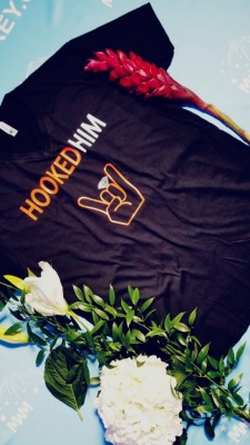 Hooked Him Ladies T-Shirt, Racerback Tank Top, V Neck T-Shirt and other styles (please leave a note with your ring color (silver or gold)