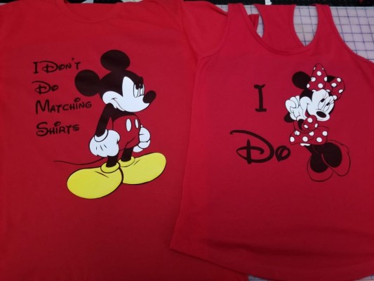Funny matching Disney shirts, I Don't Do Matching Shirts Angry Mickey Mouse, I do Minnie Mouse