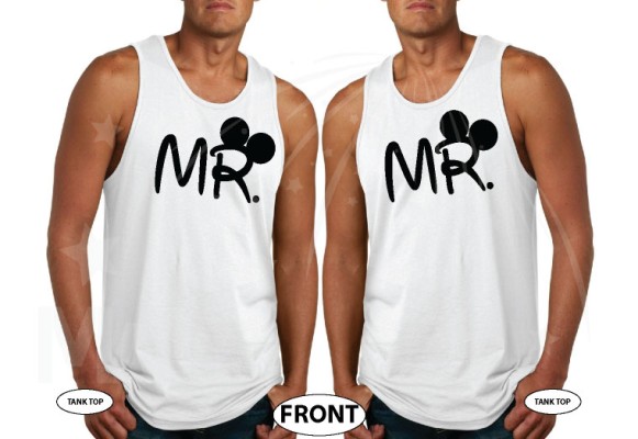 LGBT Gay Matching Shirts For Mr Mickey Mouse Hands In Heart Shape Wedding Date