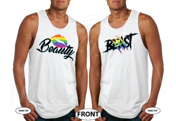 LGBT Gay Beast With Lion Scratch Rainbow Colors Beauty With Cute Lips Rainbow Colors