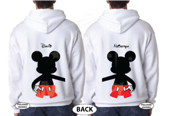 LGBT Couple I'm with Mickey Mouse holding hands big ears head awesome matching Gay sweaters gifts for him his birthday day etsy store 5xl