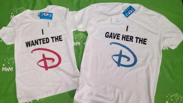 I wanted the D shirt I gave her the D Disney