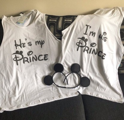 LGBT Gay I'm His Prince He's My Prince Mickey Mustache With Custom Names Matching Shirts