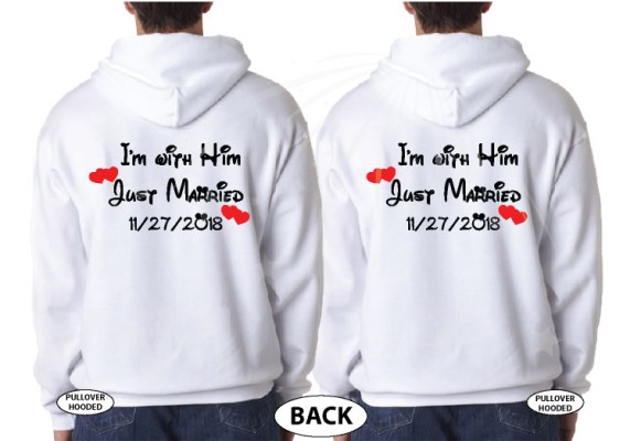 Etsy  LGBT Gay I'm With Him Just Married With Wedding Date Cute Shirts