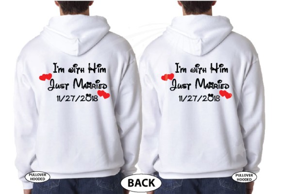 Etsy LGBT Gay I'm With Him Just Married With Wedding Date Cute Shirts