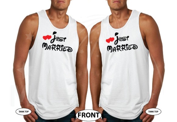 LGBT gay matching apparel for Mr Just Married with cute hearts