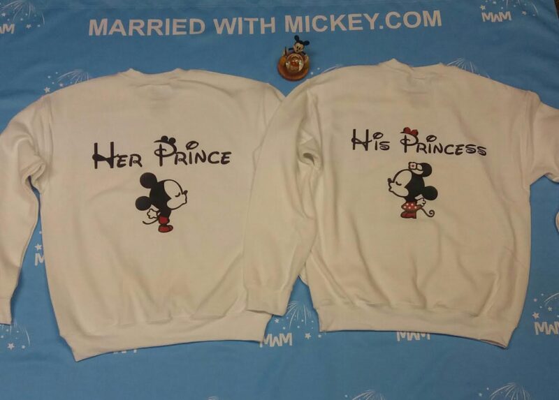 Her Prince His Princess Mickey Minnie Mouse Kissing MWM MArried With Mickey