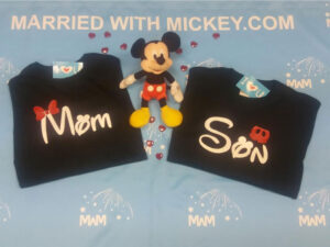 Mom Son Family Matching Shirts Disney Cinderella Castle married with mickey mwm