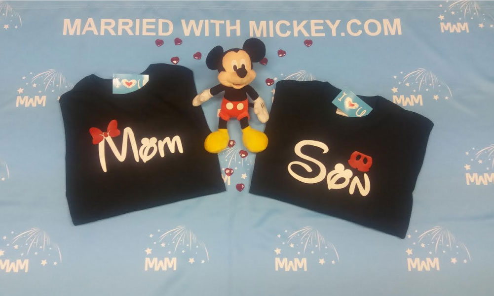 Mom Son Family Matching Shirts Disney Cinderella Castle Married