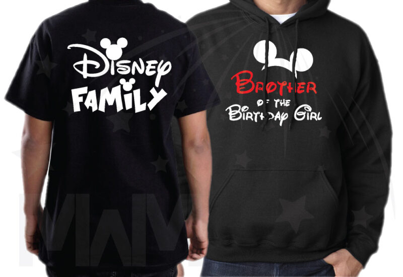 Disney Matching Family Shirts Birthday Girl (Boy) Shirt With Name And Age, Mom Dad Sister Of Birthday Girl (Boy) married with mickey mwm
