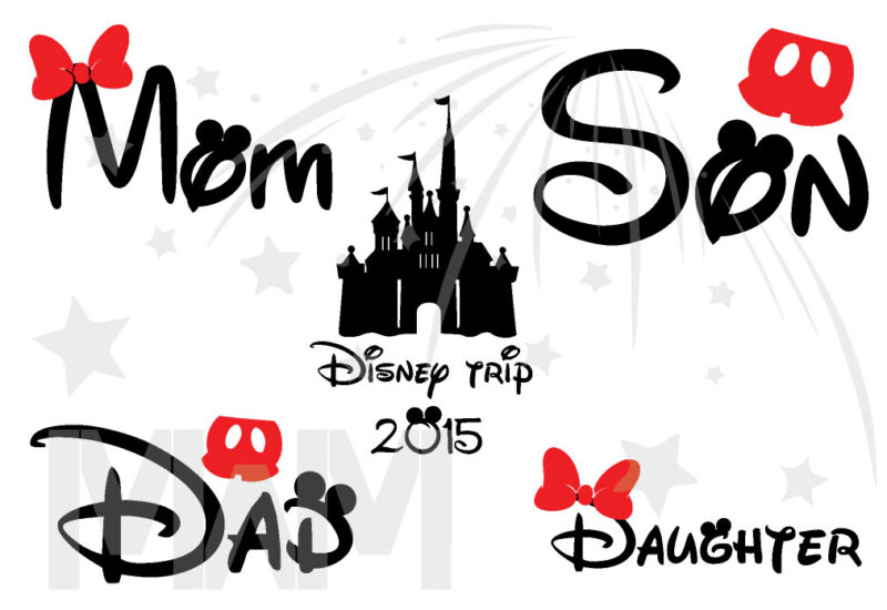 Disney Trip Family Matching Disney Shirts, Mom/Dad, Son/Daughter (get as many shirts as you need) Disney Cinderella Castle, Family Trip, Vacation, Weekend Custom Date married with mickey mwm