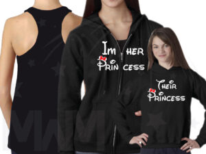 Matching Family Shirts, LGBT Lesbian Parents I'm Her Princess She's My Princess Their Princess (3 and more shirts) married with mickey mwm