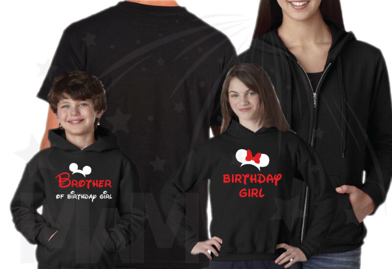 Matching Family Shirts For Birthday Party With Mickey Minnie Mouse Heads Mom Of Birthday Girl (Boy) Brother Of Birthday Girl (Boy) etc (get as many as you want) married with mickey mwm
