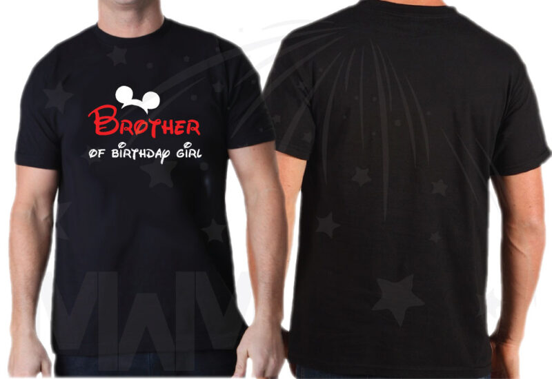 Matching Family Shirts For Birthday Party With Mickey Minnie Mouse Heads Mom Of Birthday Girl (Boy) Brother Of Birthday Girl (Boy) etc (get as many as you want) married with mickey mwm