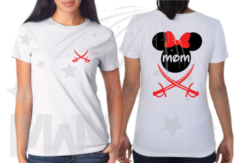 disneyland family Pirate Matching Shirts With Swords and Names married with mickey mwm