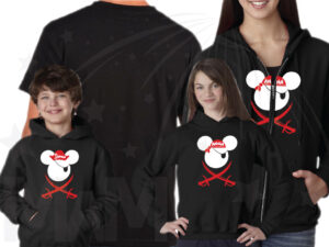 Mickey Mouse Disney Family Pirate Matching Shirts With Eye Patch and Swords Front Design Mickey Mouse Pirate married with mickey mwm
