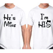 LGBT Gay Matching Shirts I’m His He’s Mine With Initials Custom Wedding ...