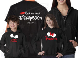 Family Matching Disney Shirts, Mom Dad Son Daughter Granny Grampa (add as many as you need) Disneymoon Honeymoon Vacations Shirts married with mickey mwm