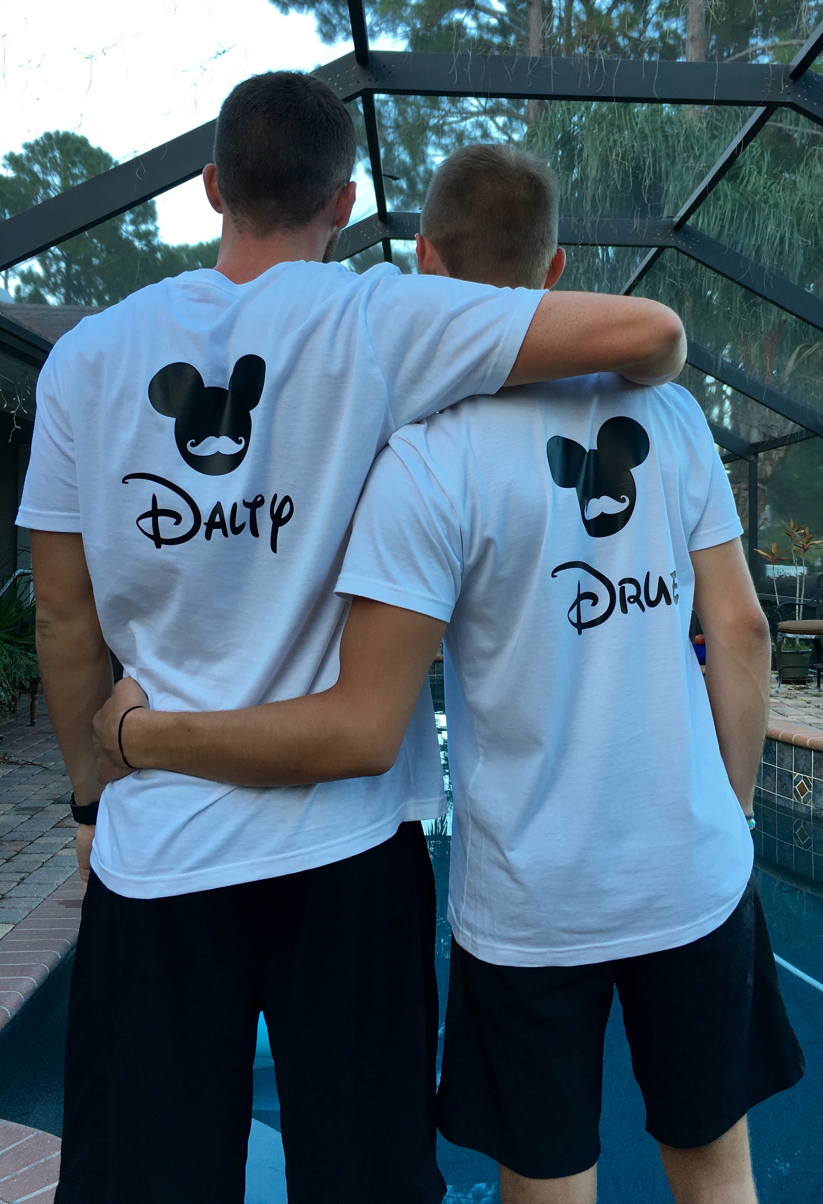 Personalize LGBT Gays I'm His Prince and He's My Prince with Mickey Mouse  ears mustaches and names matching honeymoon vacation trip  lol