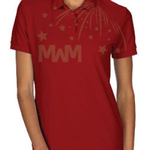 married with mickey red ladies cut polo