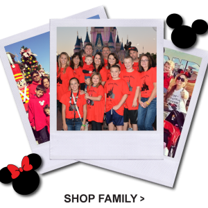 disney family vacation matching t shirts cinderella castle red shirts