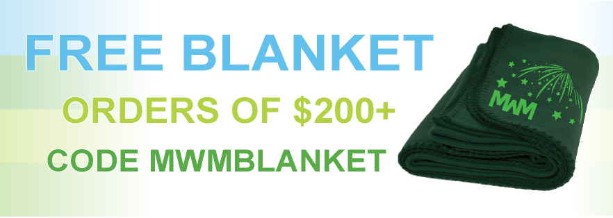 Free Blanket with MWM logo and coupon code
