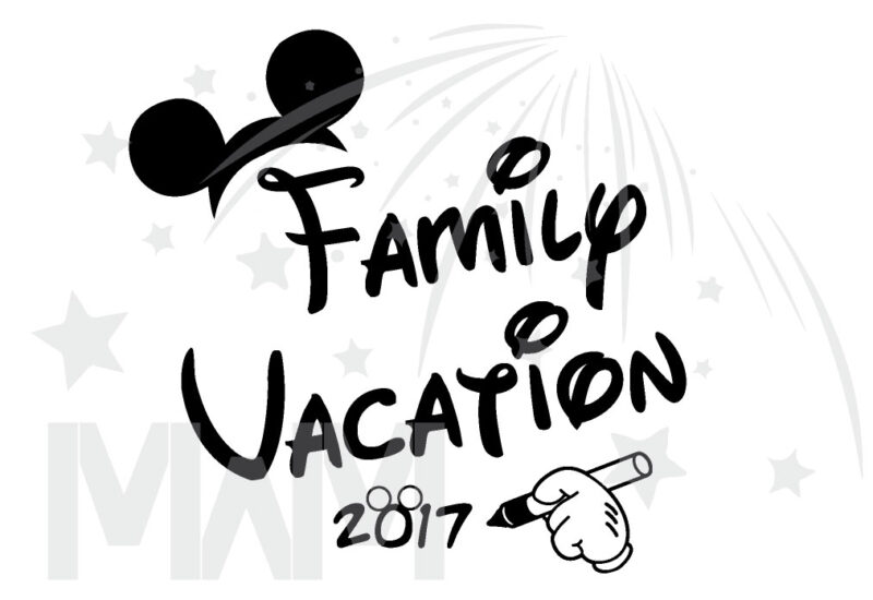 Family Set Of Shirts Choose Any Style, Family Vacation 2017 Mickey Mouse Glove Hand married with mickey mwm