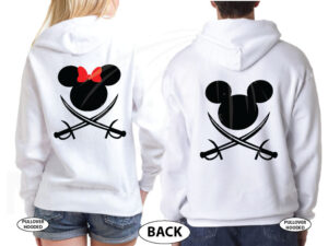 Disney Couple Mickey Minnie Mouse Pirate Awesome Shirts With Custom Names married with mickey white pullovers